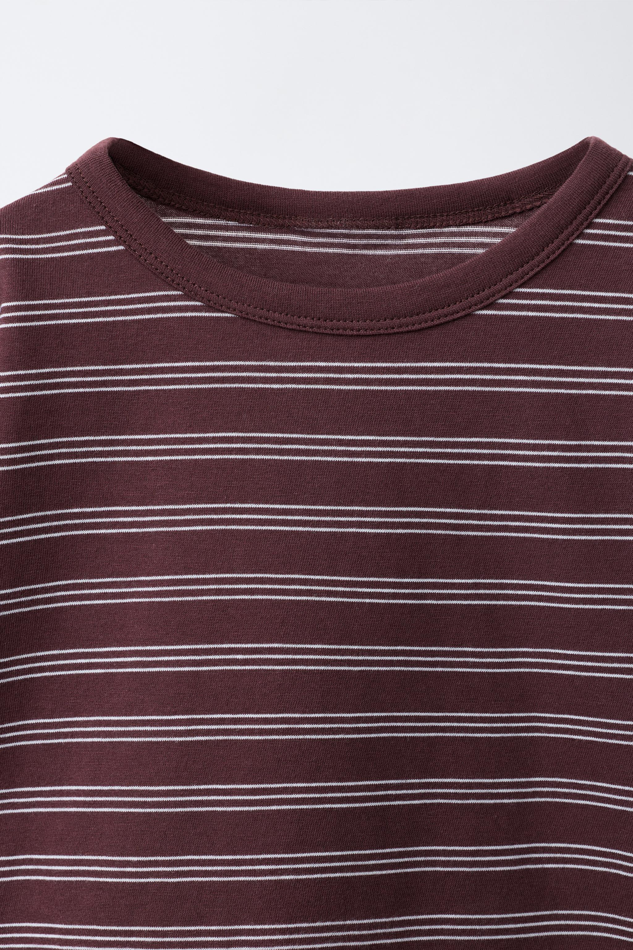 STRIPED T-SHIRT AND BERMUDA SHORTS JOGGING SET